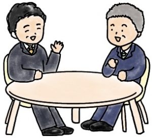 テーブル男性２人